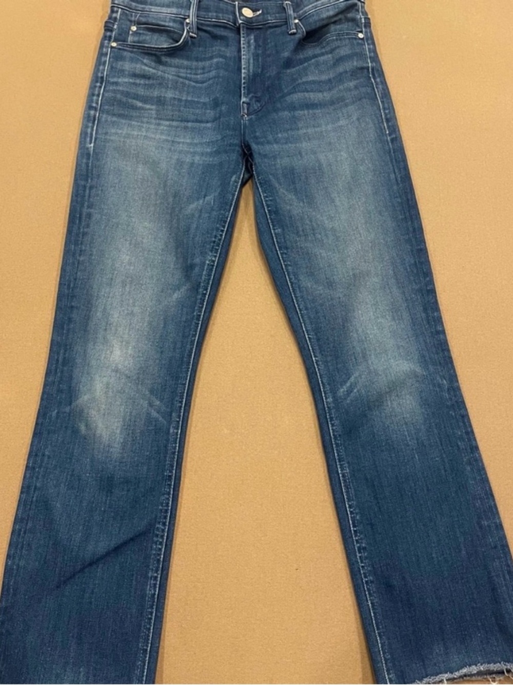 MOTHER Denim jeans mid rise dazzler crop fray squeeze it size 27 - Picture 12 of 12